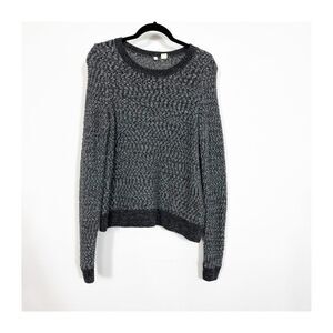 Anthropologie Moth Wool Blend Women's Black Wool Blend Long Sleeve Sweater Size